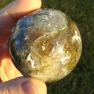 moss agate sphere